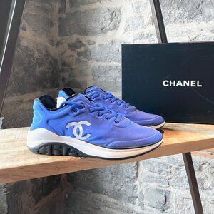 Chanel 2019 Blue Interlocking CC Sneakers